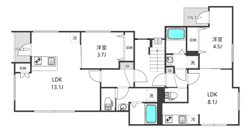 グランニール東高円寺101の間取り