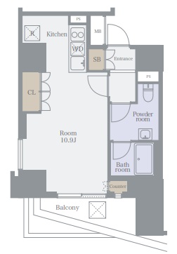 Court　Hills　広尾南（コートヒルズ広尾南）204の間取り