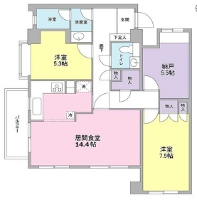 京西上目黒ガーデン103の間取り