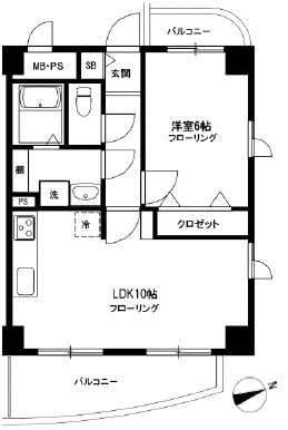 ボナール桜新町402の間取り