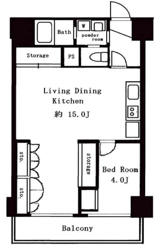 シャンボール三軒茶屋1305の間取り