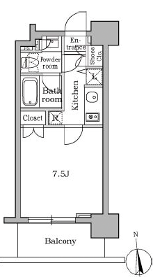 レジディア三軒茶屋404の間取り
