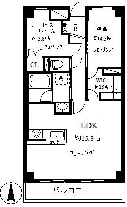 シャンボール学芸大学507の間取り