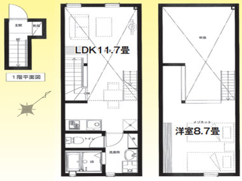 St.Ives渋谷（セントアイブス）2Bの間取り