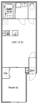 ロータスコート目黒不動前201の間取り