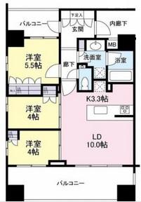 ブランズ南麻布701の間取り