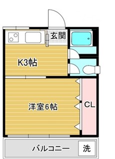 桧ハイツ302の間取り