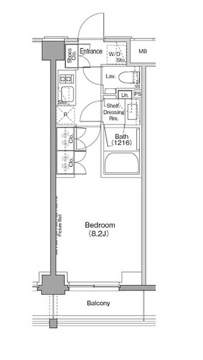ザ・パークハビオ三軒茶屋テラス404の間取り