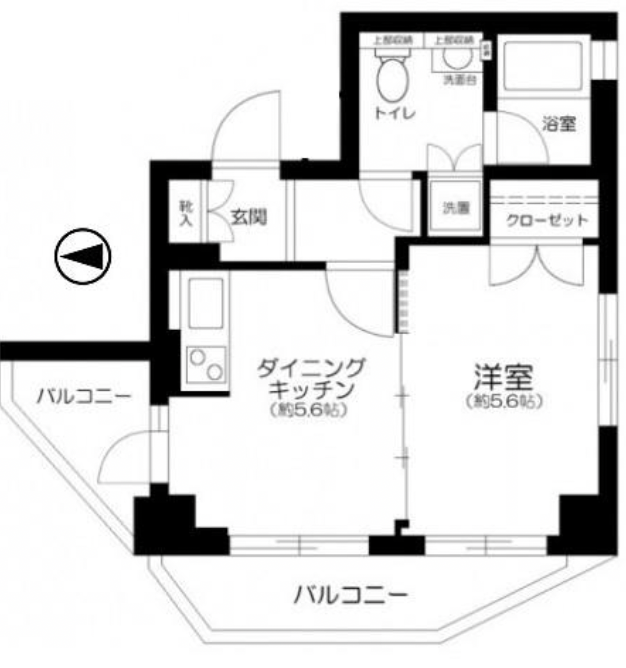 エスコートノヴェル用賀201の間取り