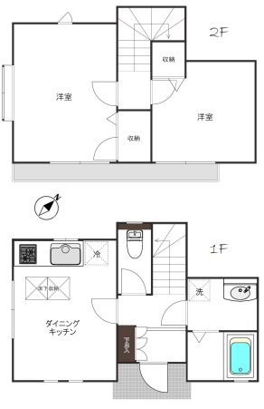 東山1丁目戸建て一部貸の間取り