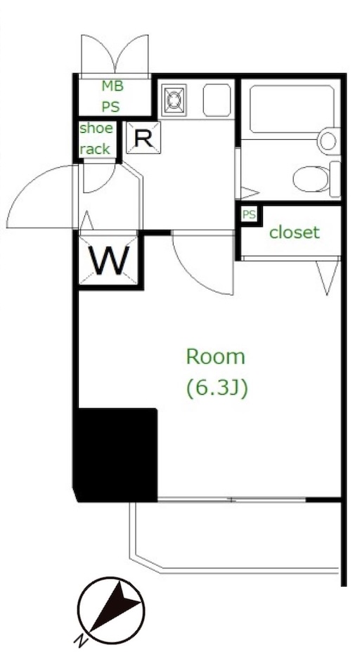 ロイヤルアメニティー池尻大橋509の間取り