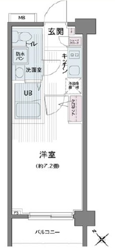 エコロジー都立大学レジデンス206の間取り