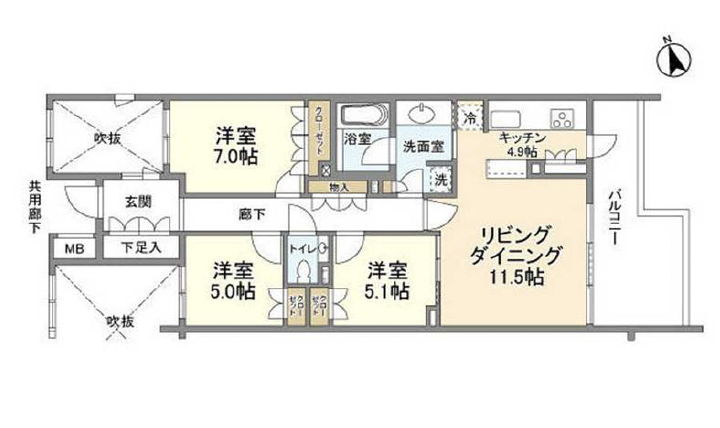 ザ・パークハウス広尾羽澤233の間取り
