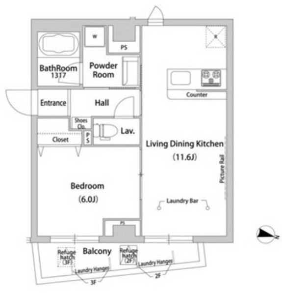 House Avenue 柿の木坂（ハウスアベニュー柿の木坂）304の間取り