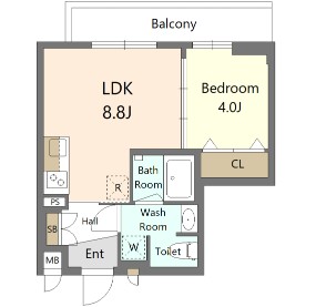 Reframe 5 池尻大橋（リフレイムファイブ池尻大橋）B001の間取り