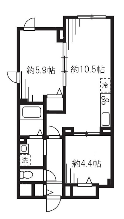 エルファーロ駒沢公園Ⅰ202の間取り
