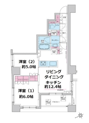 ステラメゾン三軒茶屋1002の間取り