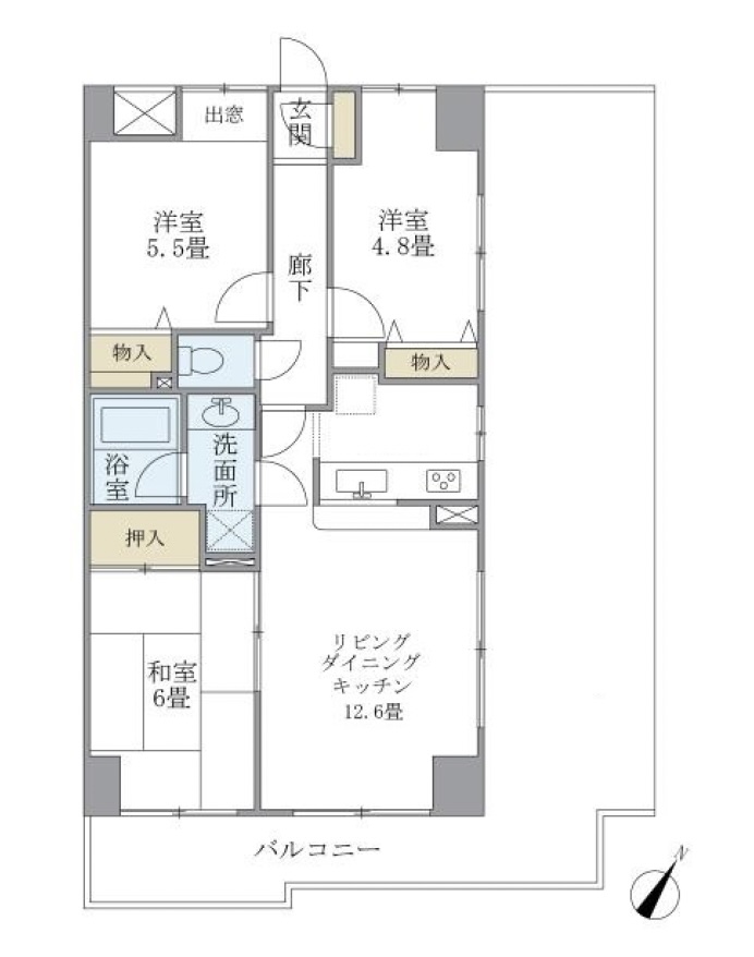 KDXレジデンス二子玉川404の間取り