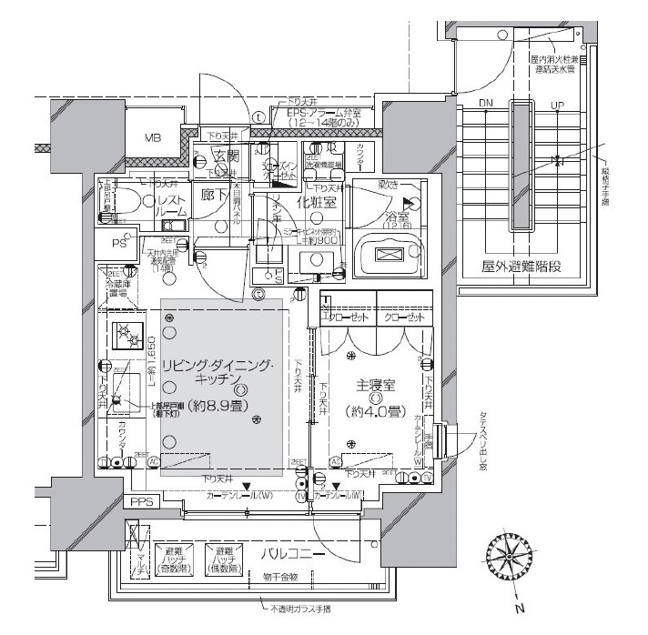 ピアース渋谷805の間取り