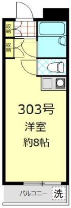 パレロワイヤル弦巻303の間取り