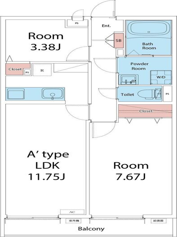 リブリ・三軒茶屋102の間取り