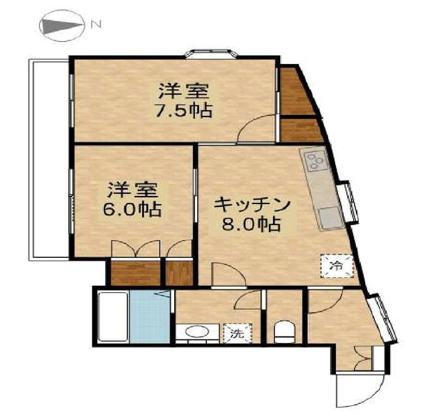 F1マンション602の間取り