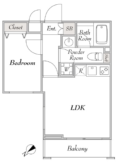 ミリアレジデンス桜新町303の間取り