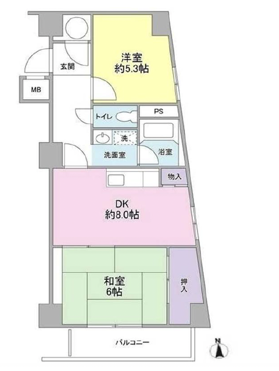 藤田ハイツ603の間取り