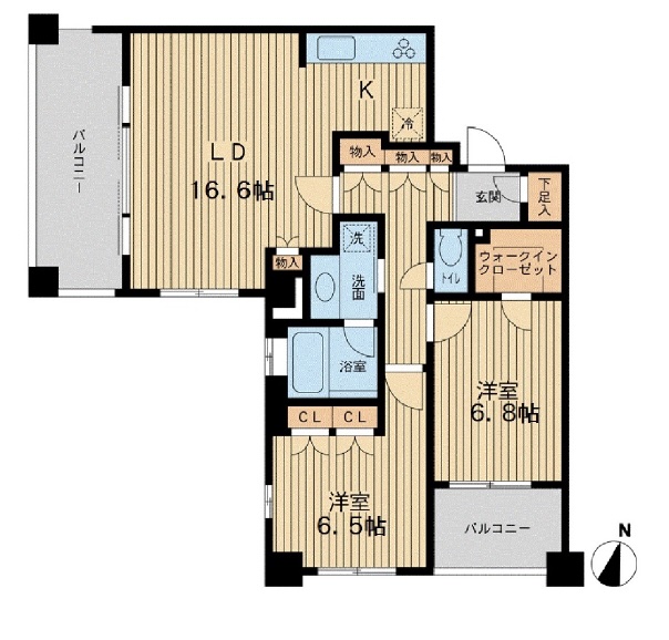 アーデン駒沢パークフロント202の間取り