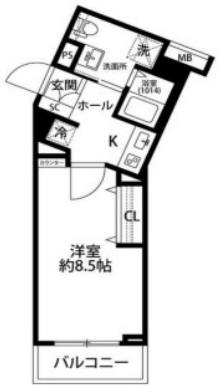 プレール・ドゥーク学芸大学305の間取り