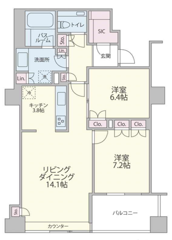 ザ・神宮前レジデンス705の間取り