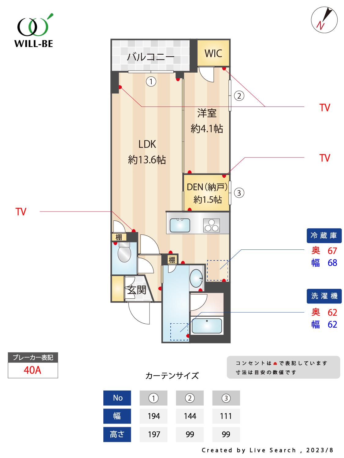アジュールテラス目黒祐天寺303の間取り