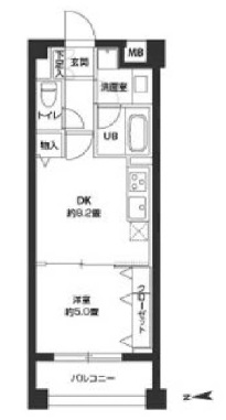 カスタリア自由が丘209の間取り