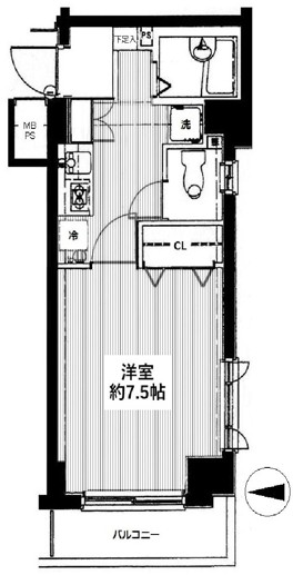 パークウェル下北沢202の間取り
