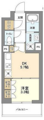 コスモグラシア学芸大学103の間取り
