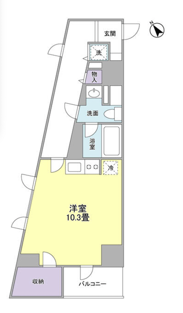 TKフラッツ渋谷1001の間取り