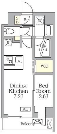 アジールコート三宿テラス208の間取り