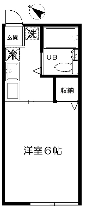 シティハイム下馬公園205の間取り