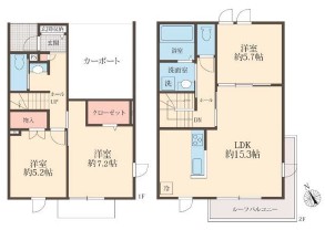 けやきガーデンAの間取り