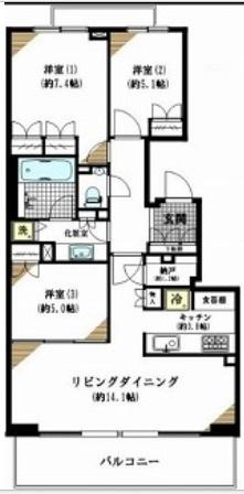 パークハウス代沢プレイス211の間取り