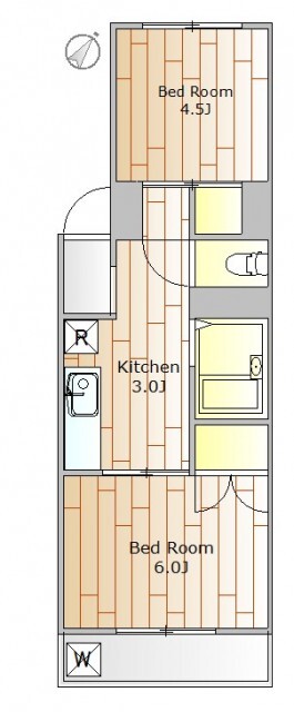 パールハイツ祐天寺205の間取り