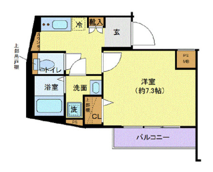 ディアレイシャス池尻大橋309の間取り