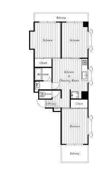 碑文谷MEビル302の間取り