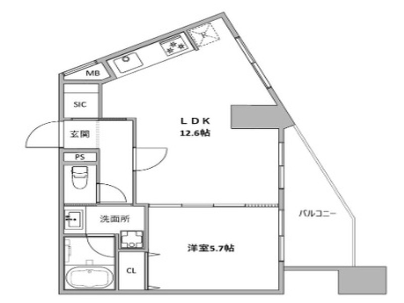 ハイライフ恵比寿602の間取り