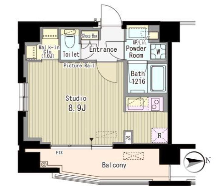 ルーエ渋谷神山町803の間取り