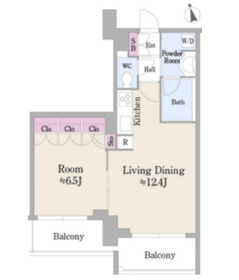 パインコート恵比寿302の間取り