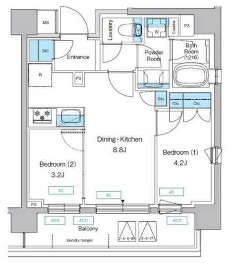 プレディアコート三軒茶屋202の間取り