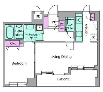 リテラス学芸大学302の間取り
