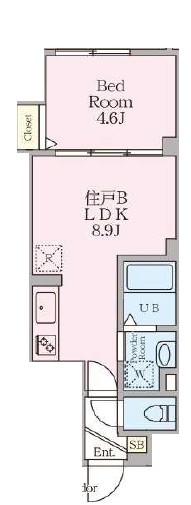 エルファーロ恵比寿102の間取り