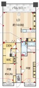 グレンパーク駒場WEST棟410の間取り